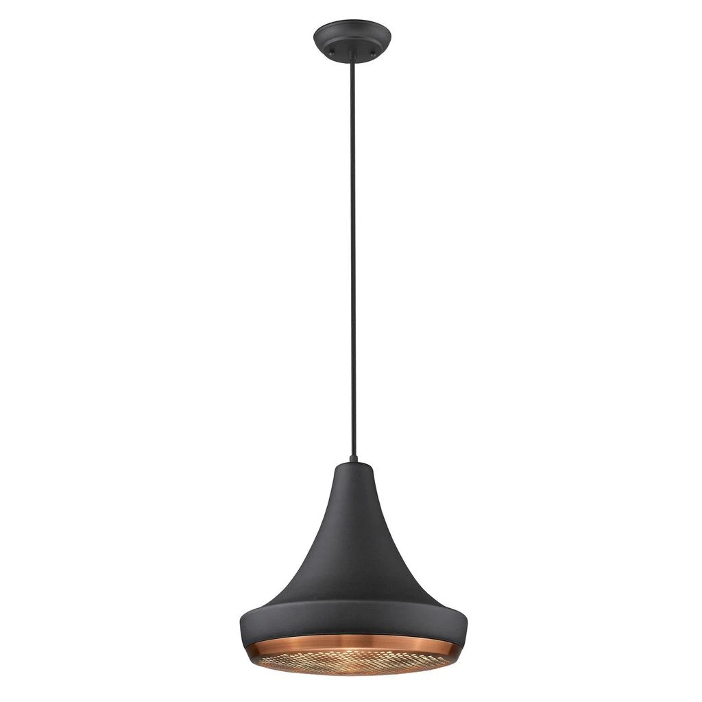 Hivvago Tholos 1-Light Matte Black Pendant 2