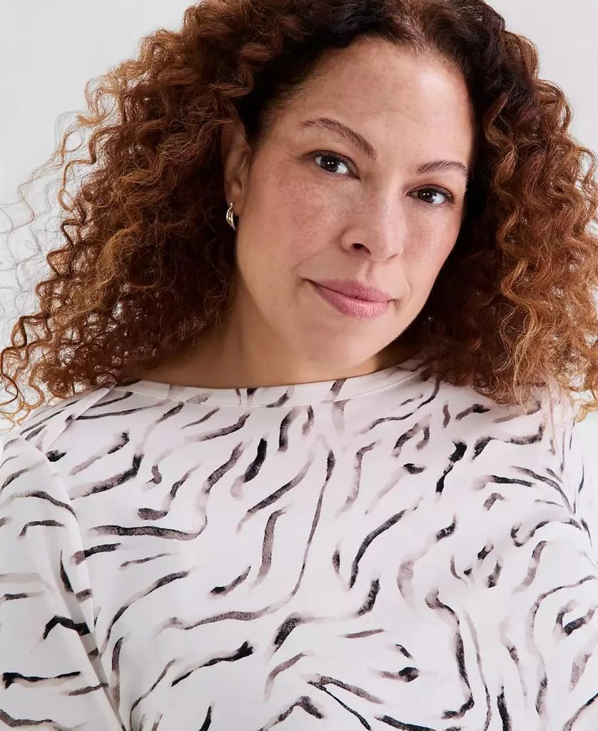 Style 
Co Plus Size Printed Cotton 3/4-Sleeve Top, Macy
s Exclusive 3