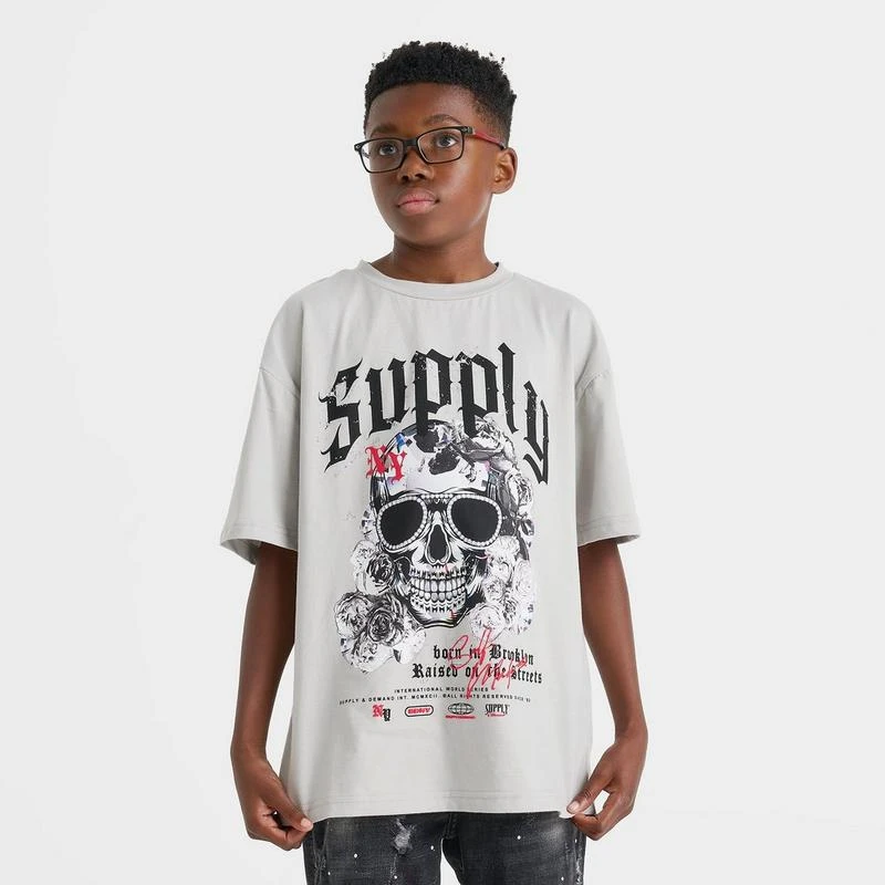SUPPLY & DEMAND Kids' Supply & Demand Skull Glasses T-Shirt 3