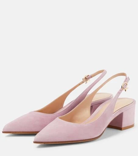 Gianvito Rossi Piper 45 suede slingback pumps 5