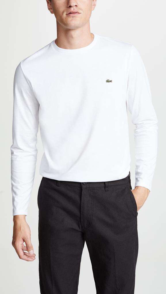 Lacoste Crew Neck Pima Cotton Jersey Long Sleeve T-Shirt