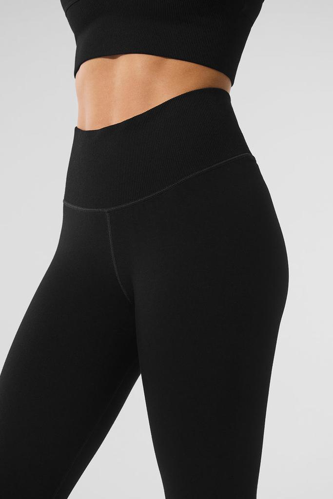 レッグウェア Seamless Plush High-Waist 7/8 Leggings Alo Seamless Winter Warm Plush High-Waist 7/8 Legging - Black