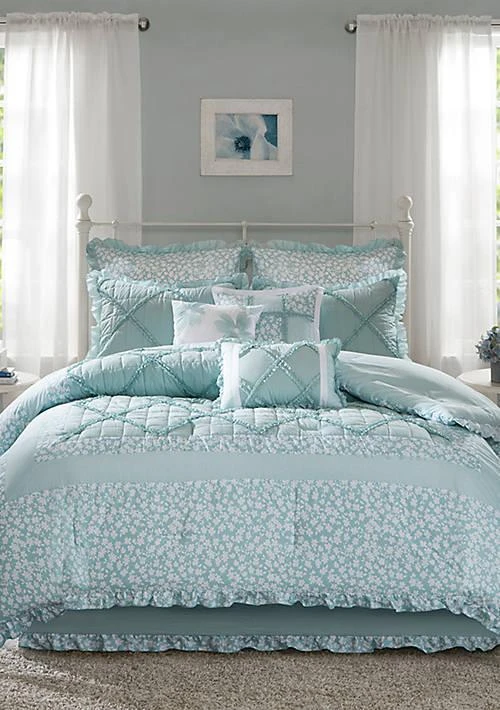 belk Mindy 9 Piece Cotton Percale Comforter Set 2