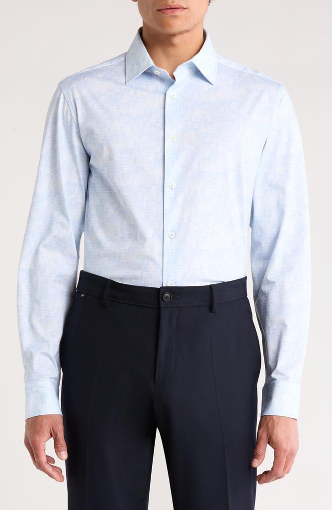 BUGATCHI James Long Sleeve Stretch Cotton Button-Up Shirt