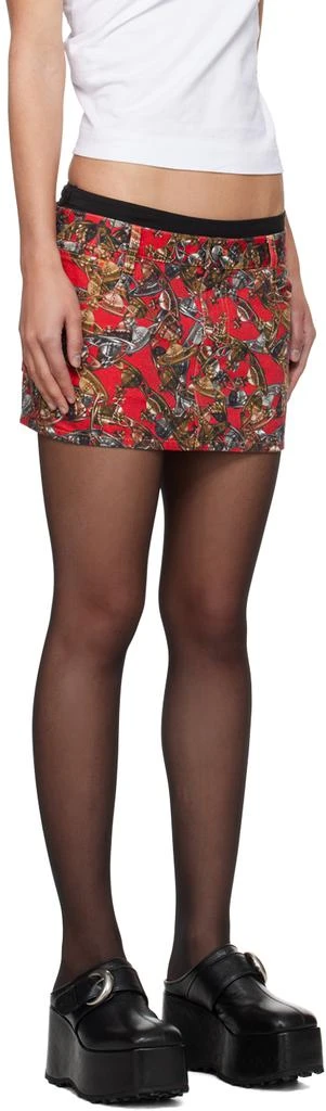 Vivienne Westwood Red Foam Denim Miniskirt 2