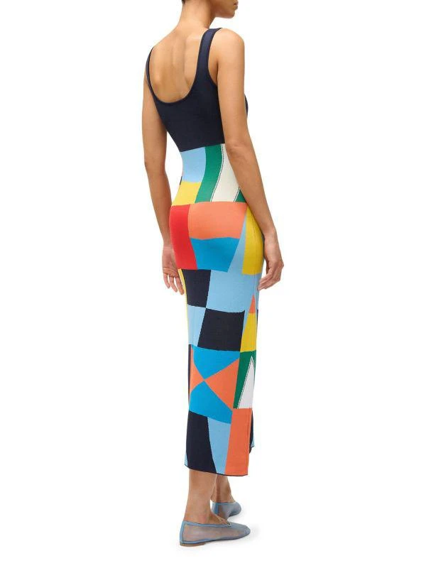 Staud Katie Patchwork Midi-Dress 2