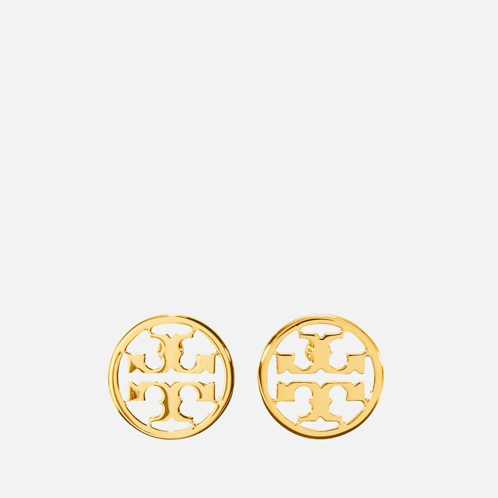 Tory Burch Women's Logo Circle-Stud Earrings - Tory Silver 1