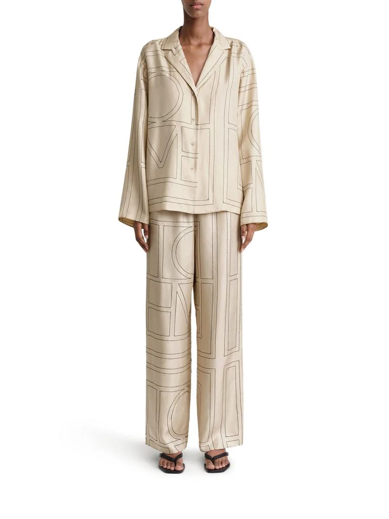 Totême Monogram silk PANTS 2