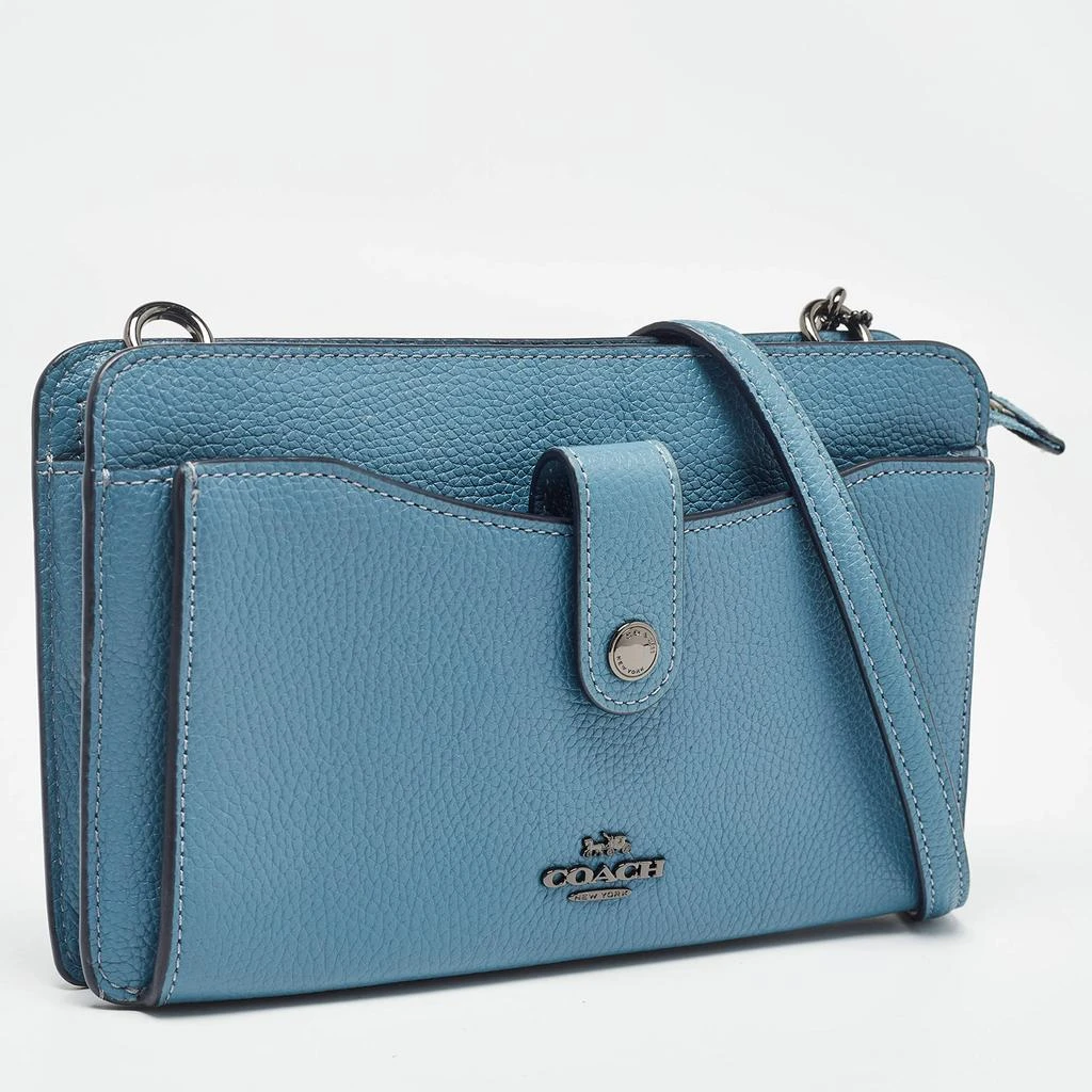 Coach Coach Blue Leather Noa Pop Up Crossbody Bag 3