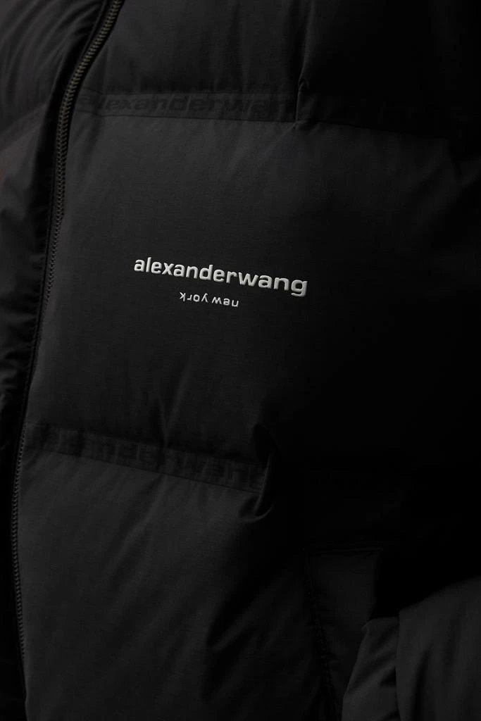Alexander Wang cropped puffer coat with reflective logo 6