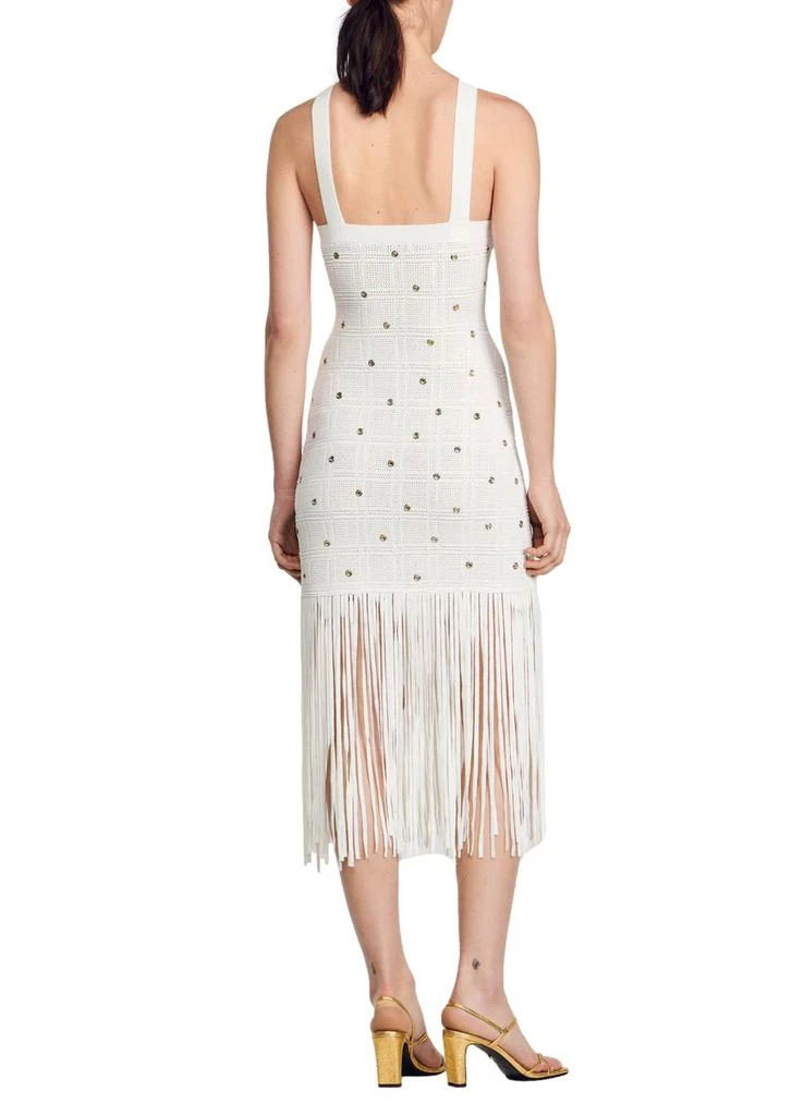 sandro asymmetric fringed dress Draped Asymmetric Cowl-Neck Dress XL / Green / Polyester main image 0