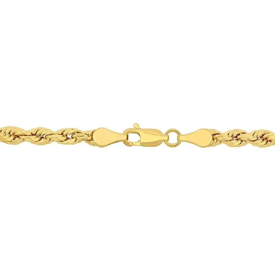 Amour Men
s Rope Chain Bracelet In 10K Yellow Gold (4 Mm/9 Inch) 2