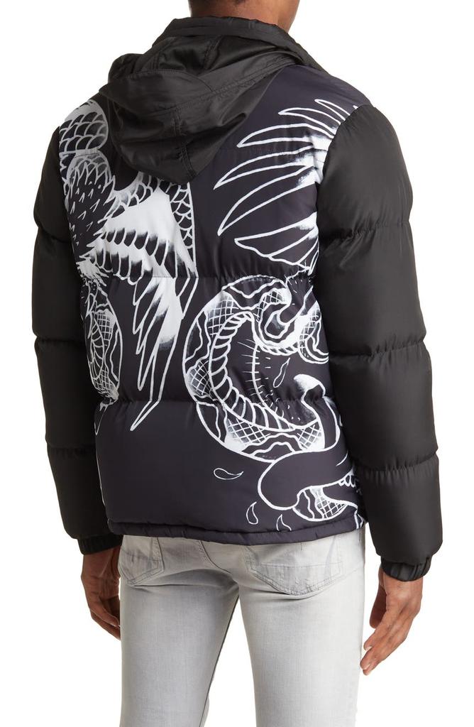 Ed Hardy Eagle Serpent Battle Puffer Jacket