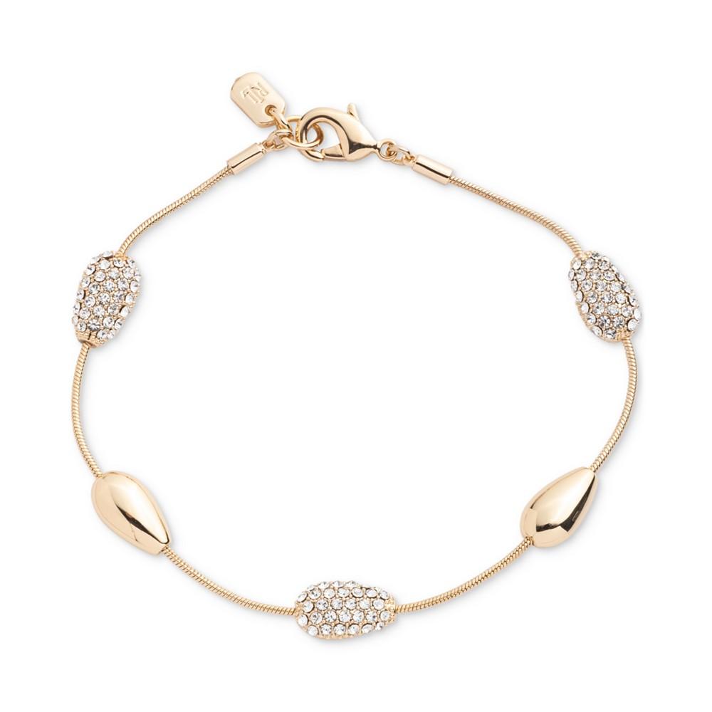Lauren Ralph Lauren Gold-Tone Pavé Pear-Shape Flex Bracelet