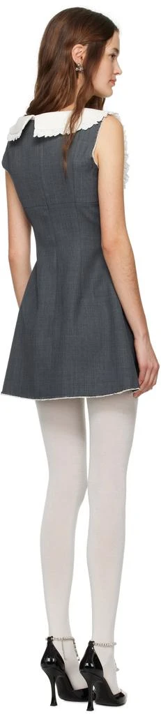 Shushu/Tong Gray Round Neck Sleeveless Minidress 3