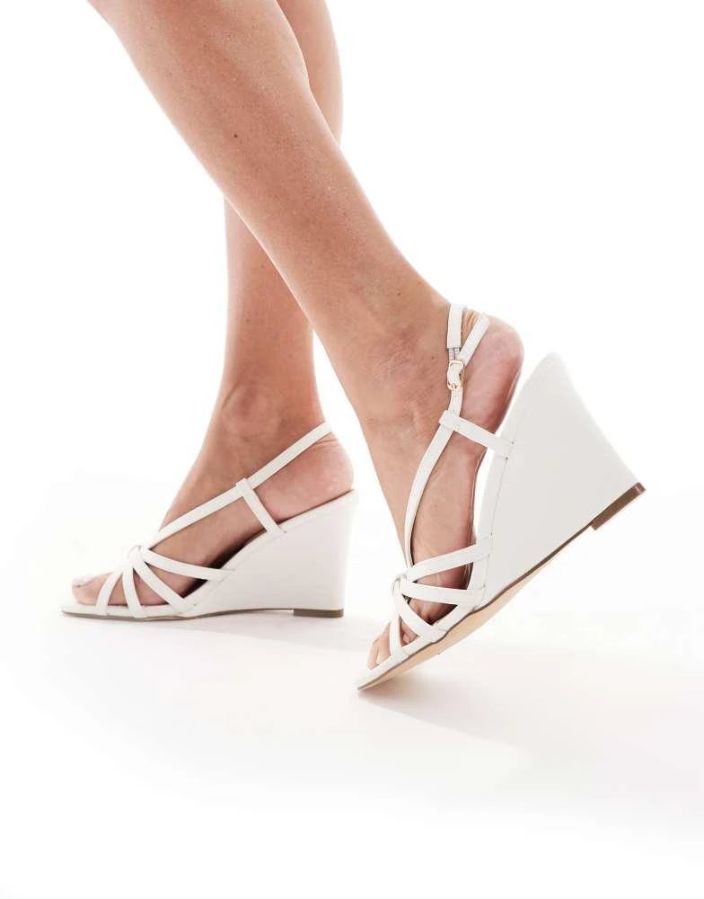 New Look New Look wedge heel sandal in white 3