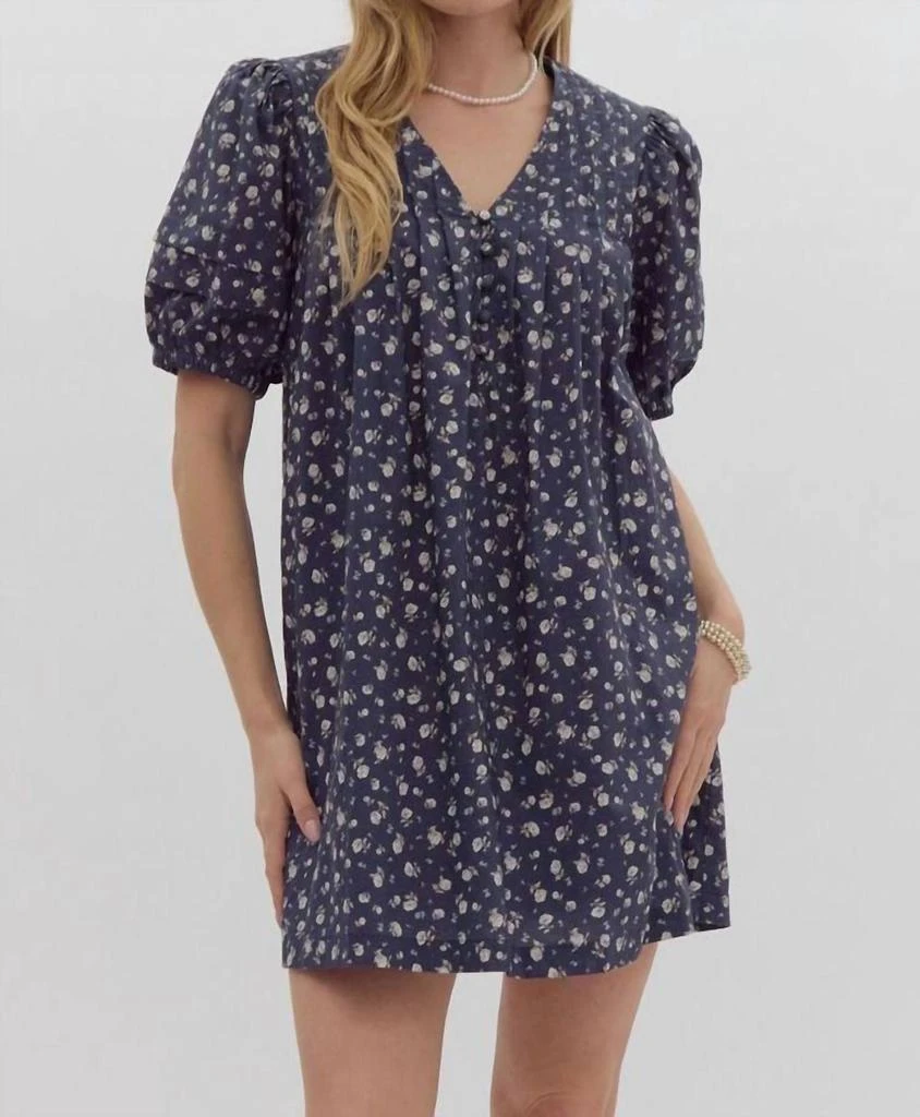 entro Laira Dress In Navy 2