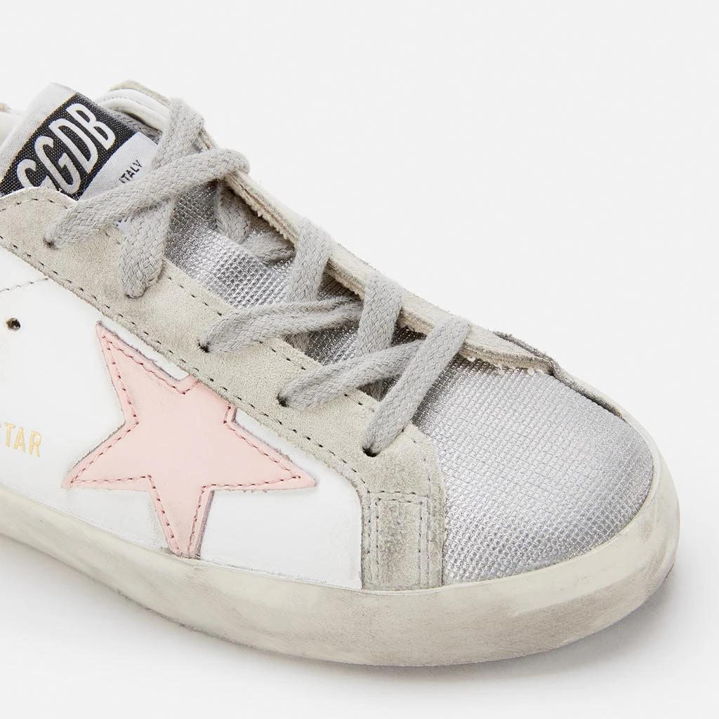 Golden Goose Golden Goose Toddlers' Checkered Glitter Toe Heel - White/Silver/Rose Quartz/Gold 4