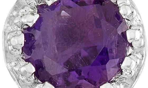 FZN Sterling Silver Stone Crown Stud Earrings 2