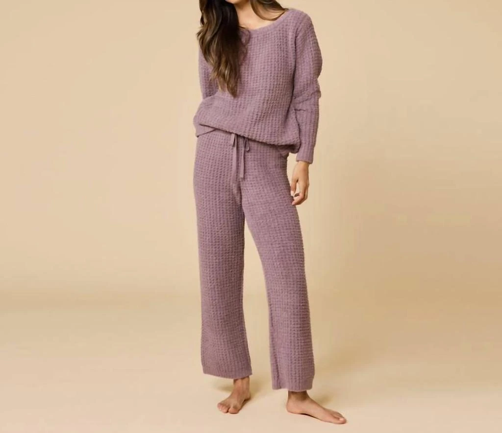 SOFTiES Softies - Waffle Marshmallow Boatneck Lounge Set