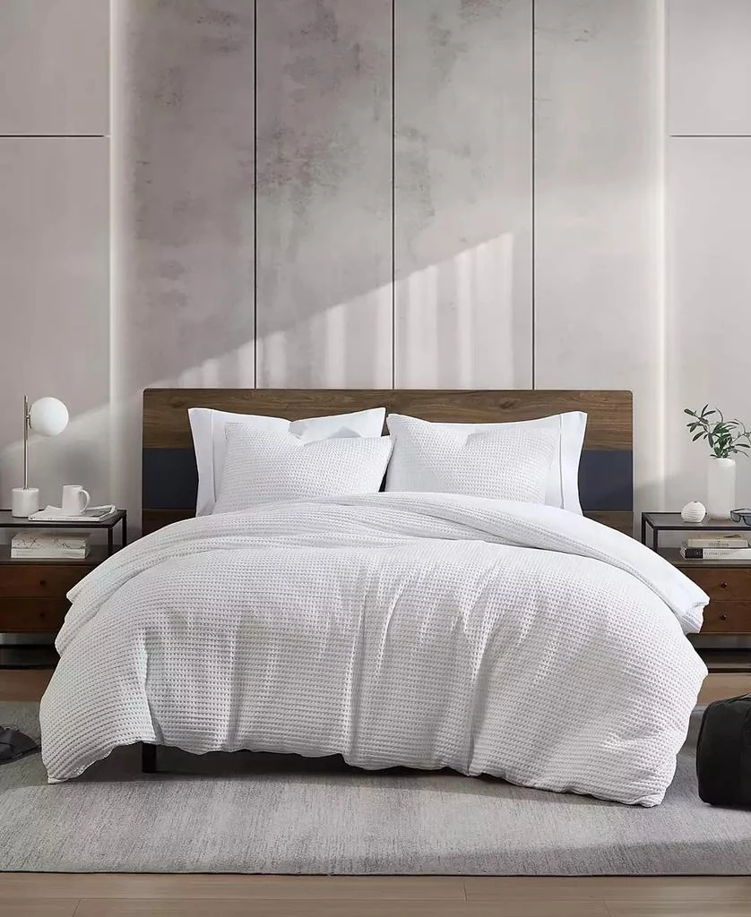 Kenneth Cole Solid Waffle 3 Piece Comforter Set 1