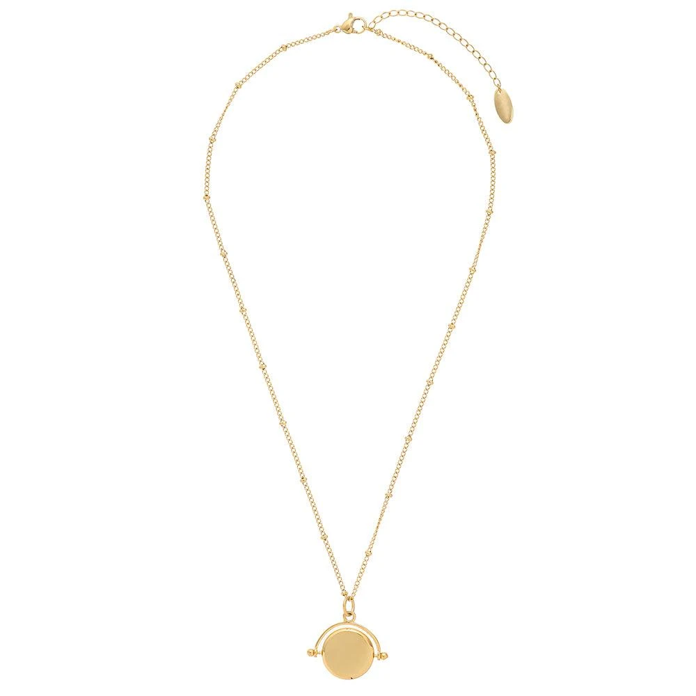 Orelia LUXE LUXE Faceted Disc Spinner Necklace 7