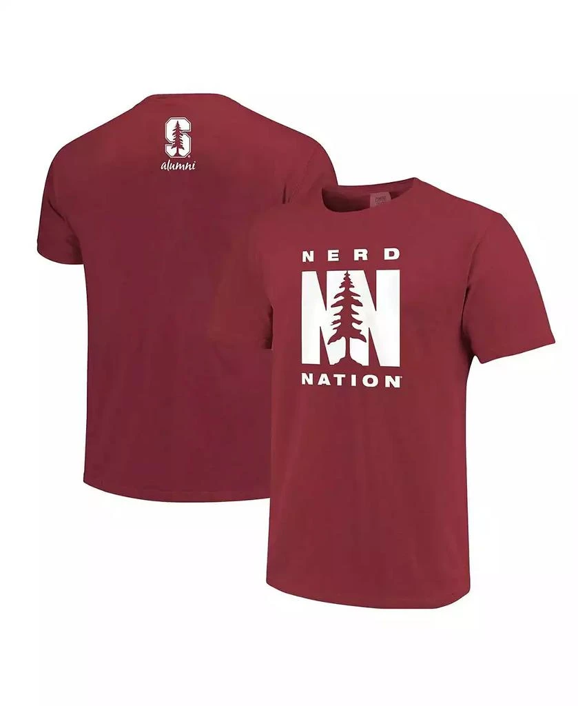 Image One Men's Cardinal Stanford Cardinal Nerd Nation Comfort Color T-shirt 1