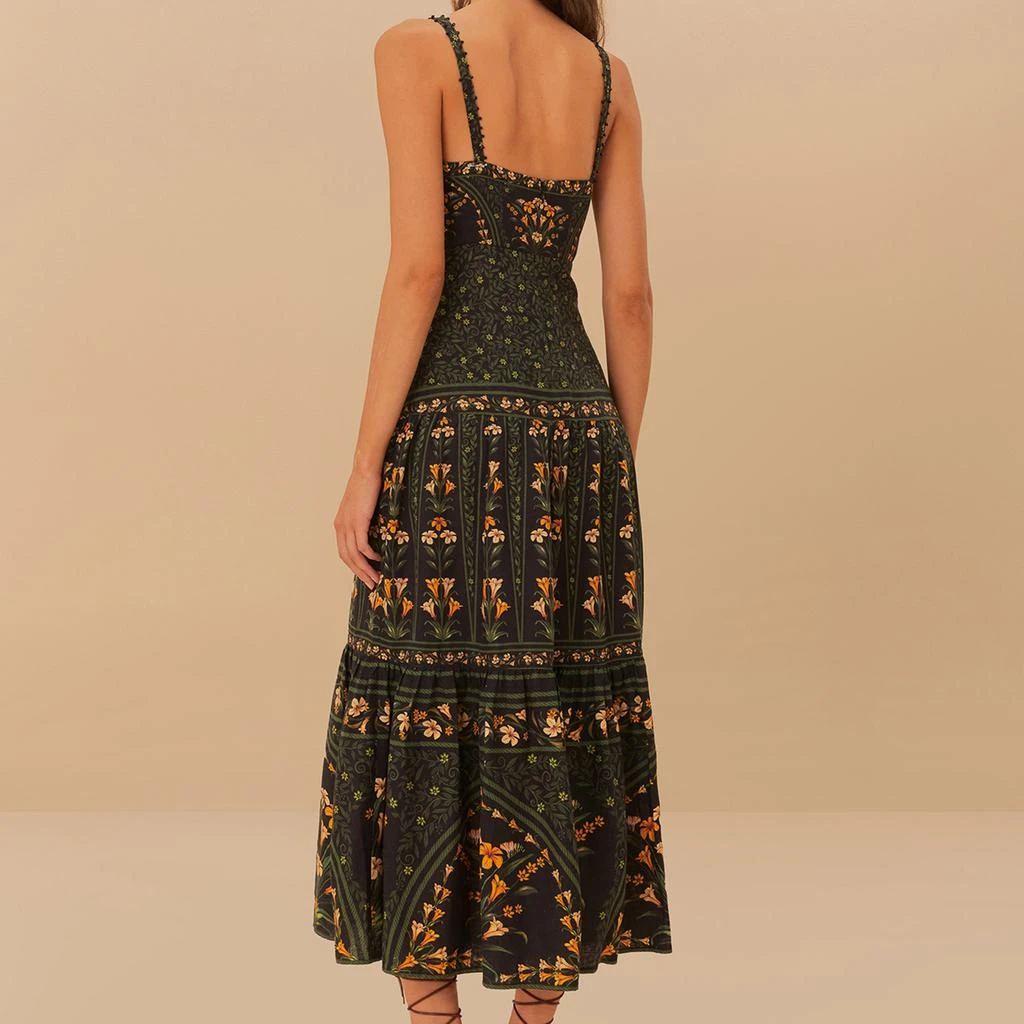 Farm Rio Flowers Arch Linen-Blend Maxi Dress 4