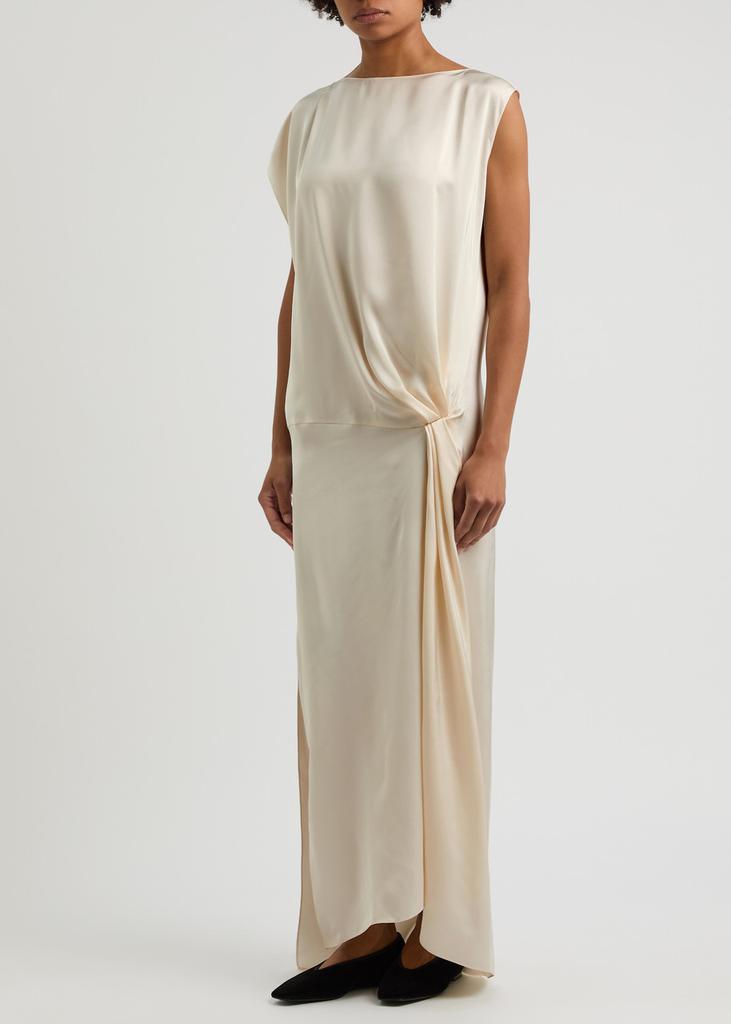 The Row Esmee gathered satin maxi dress