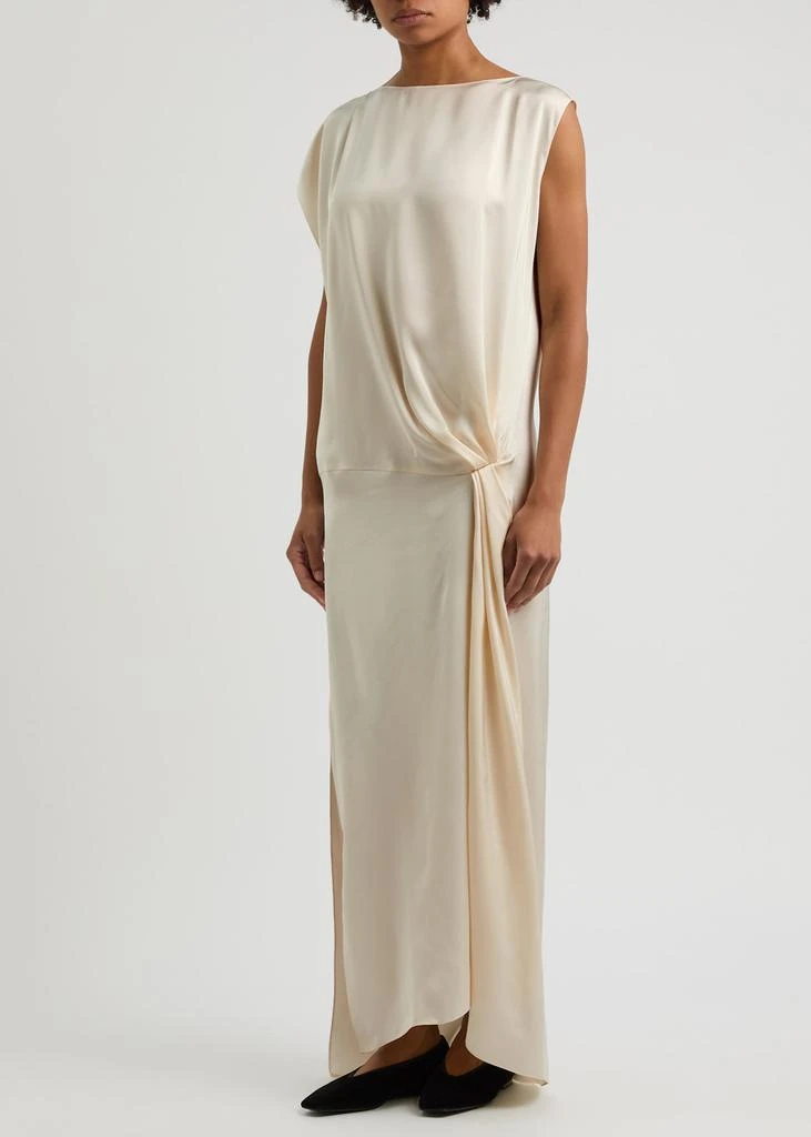 THE ROW Esmee gathered satin maxi dress 2