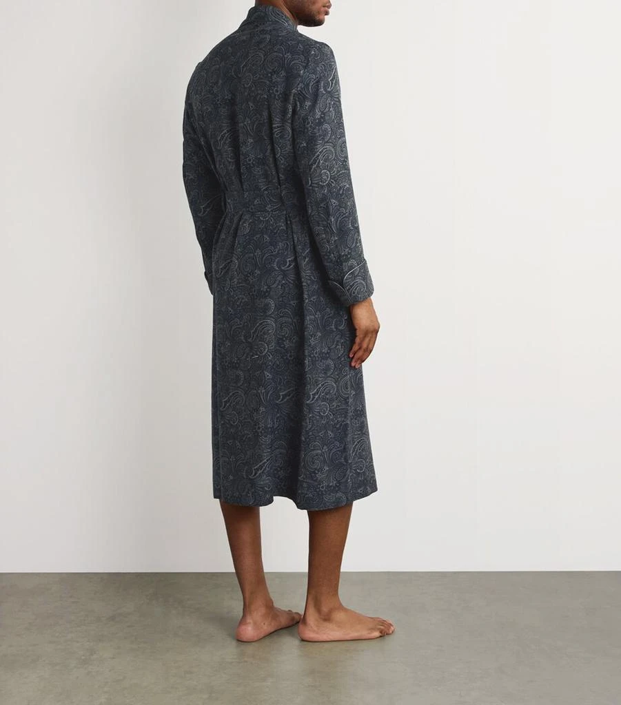 Daniel Hanson Wool Paisley Print Dressing Gown 3