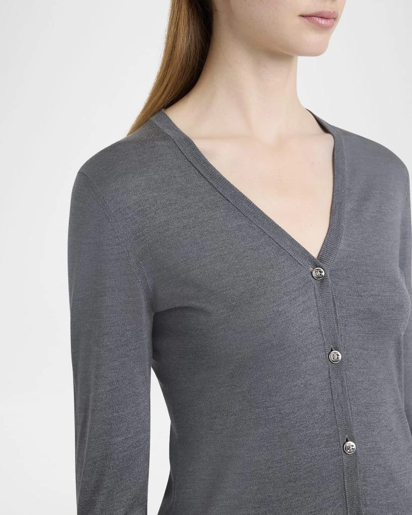 Dolce 
Gabbana V-Neck Silk Cardigan 5