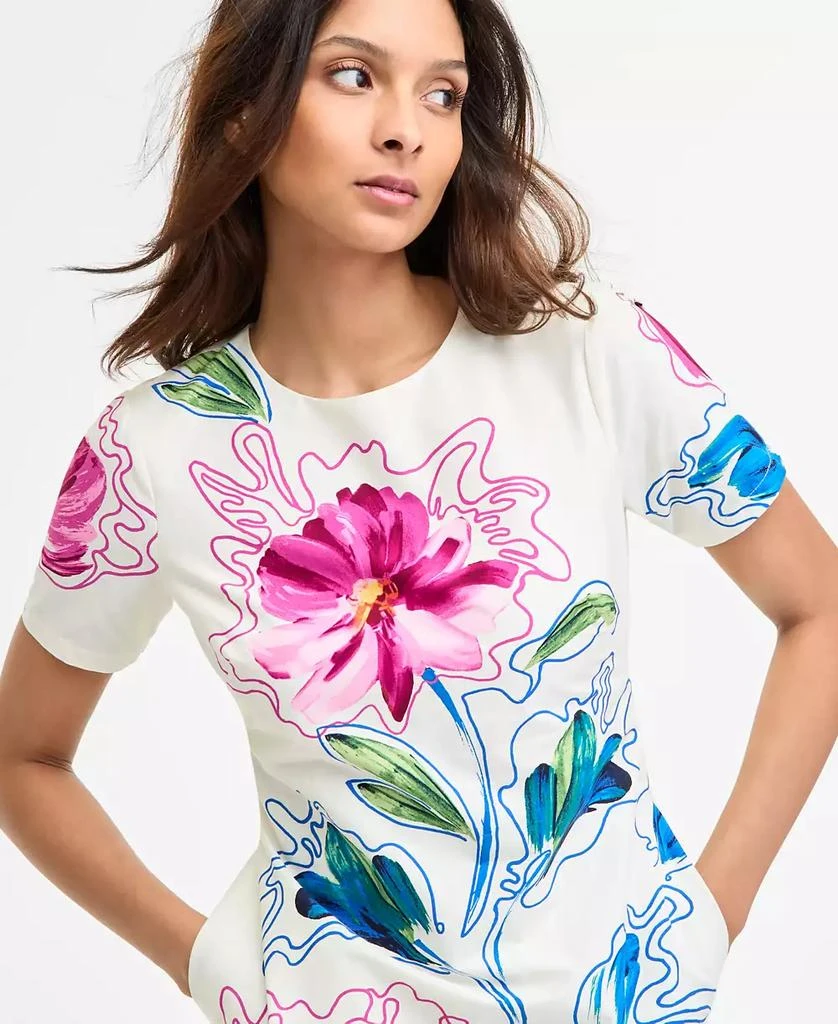 Maggy London Women's Floral-Print Shift Mini Dress 4