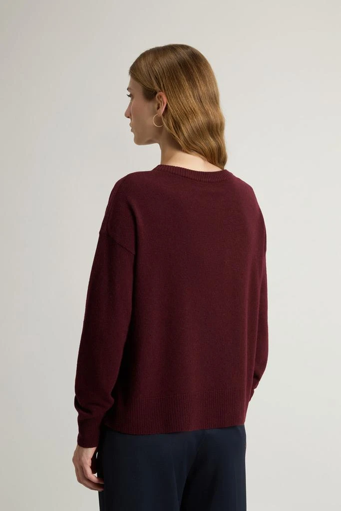 Woolrich Crewneck Sweater in Virgin Wool and Cashmere Blend - Women - Black 3