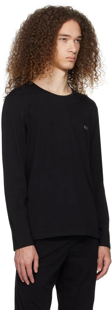 Hugo Boss Black Embroidered Long Sleeve T-Shirt 2