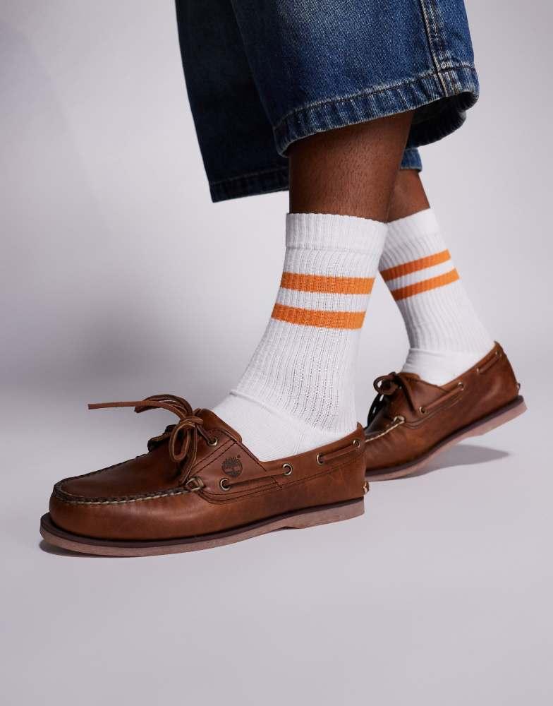 Timberland Timberland Classics 2 eye boat shoe in mid brown
