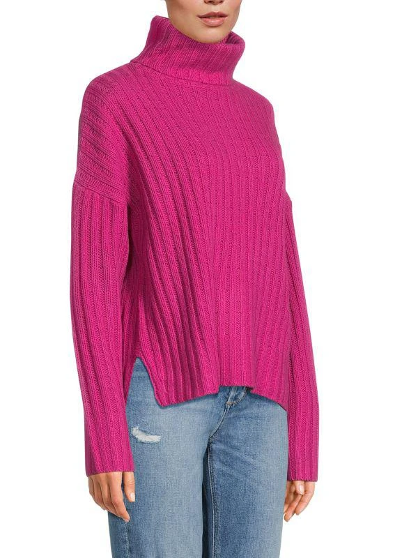 360 Cashmere Angelica Drop Shoulder Wool & Cashmere Turtleneck Sweater 3