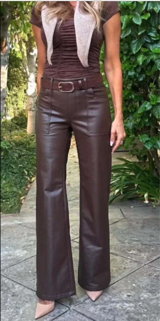 BEVY FLOG Bevy Flog - Christine Vegan Leather Pull On Pants 3