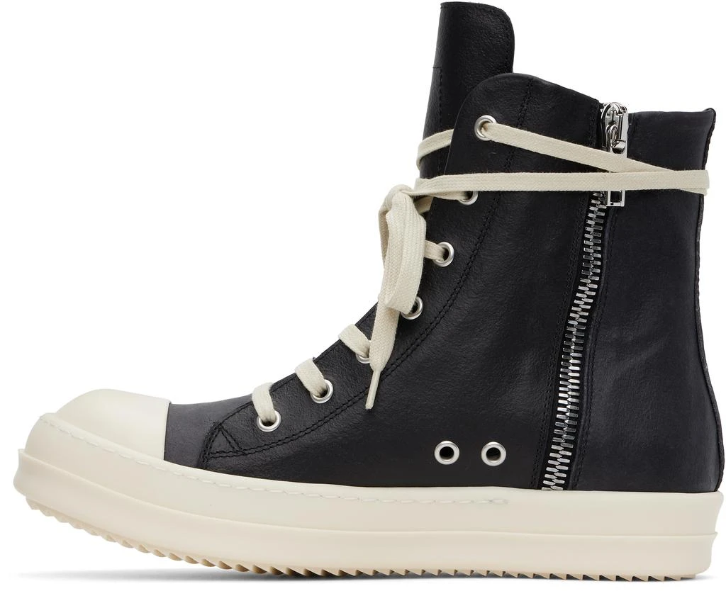 Rick Owens Black Hollywood Leather Sneakers 3
