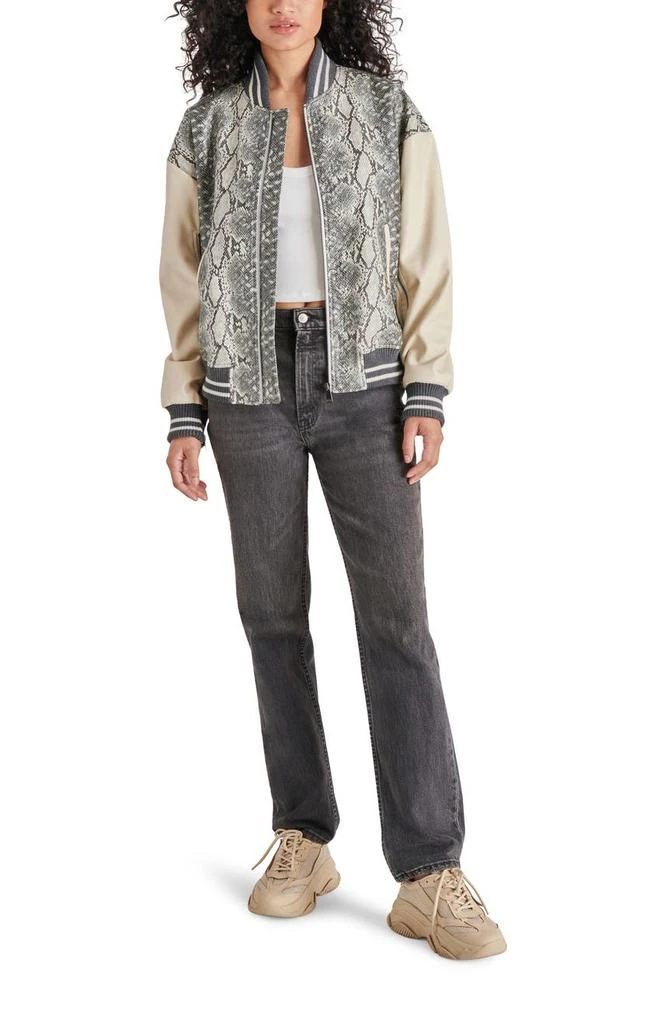 Steve Madden Alexandra Faux Snakeskin Bomber Jacket 4