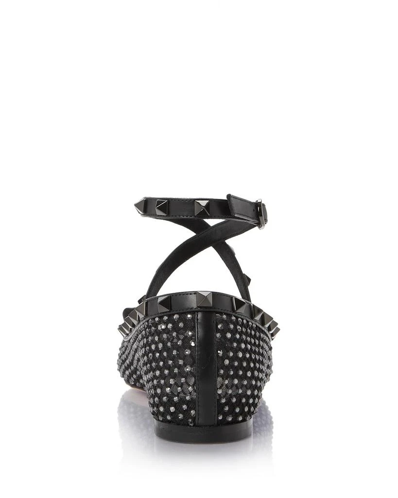 Valentino Women's Embellished Ankle Strap Ballet Flats 3