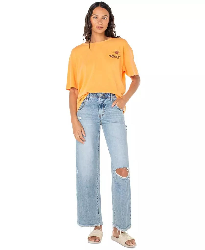 Roxy Juniors' Vamos Cotton Oversized Graphic T-Shirt 4