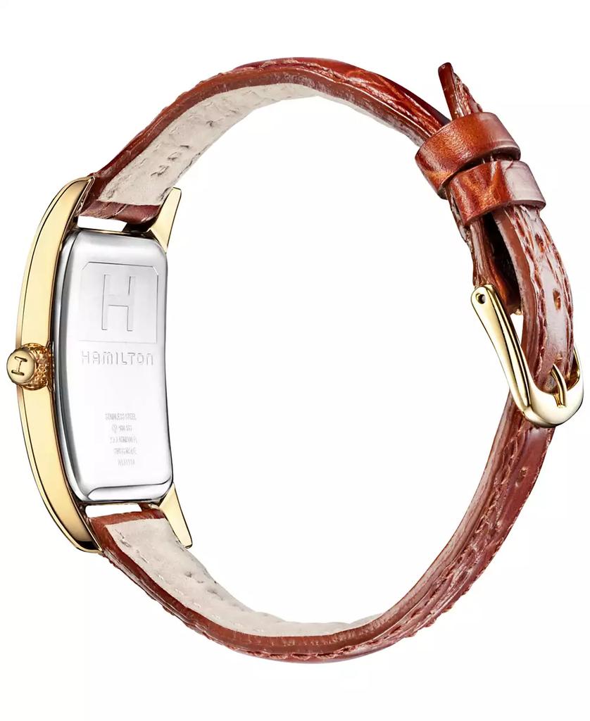 Hamilton Men's Swiss Boulton Brown Leather Strap Watch 27mm H13431553
