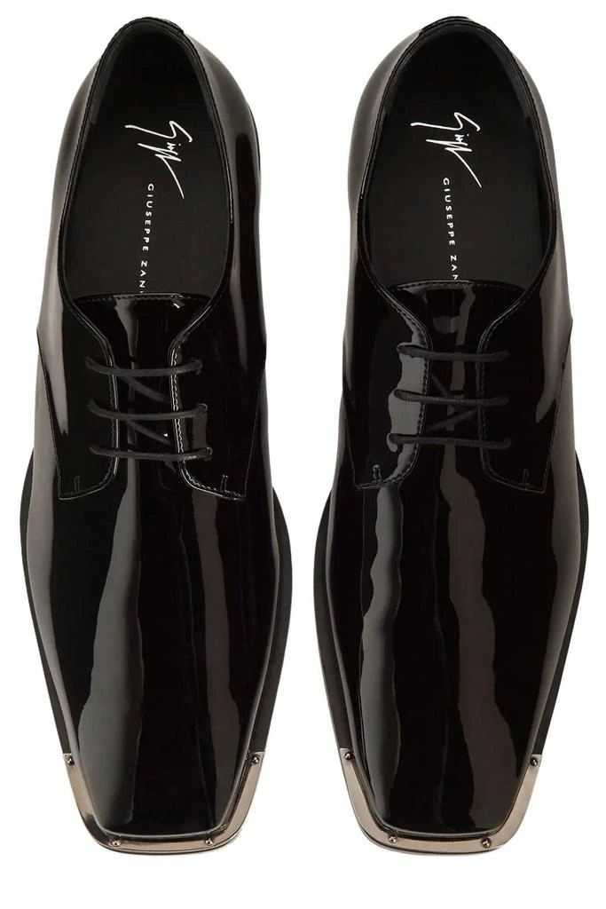 Giuseppe Zanotti Giuseppe Zanotti Patent Square-Toe Lace-Up Shoes 4