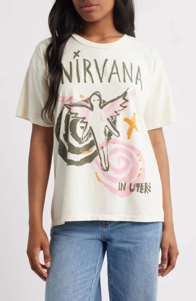 Nirvana In Utero Collage Tee In Stone Vintage – On Sale Now with