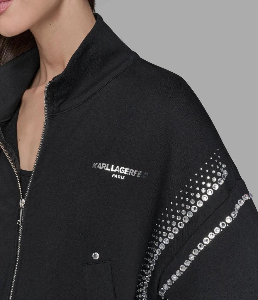 Karl Lagerfeld Paris RHINESTONE TRIM TRACK JACKET 6
