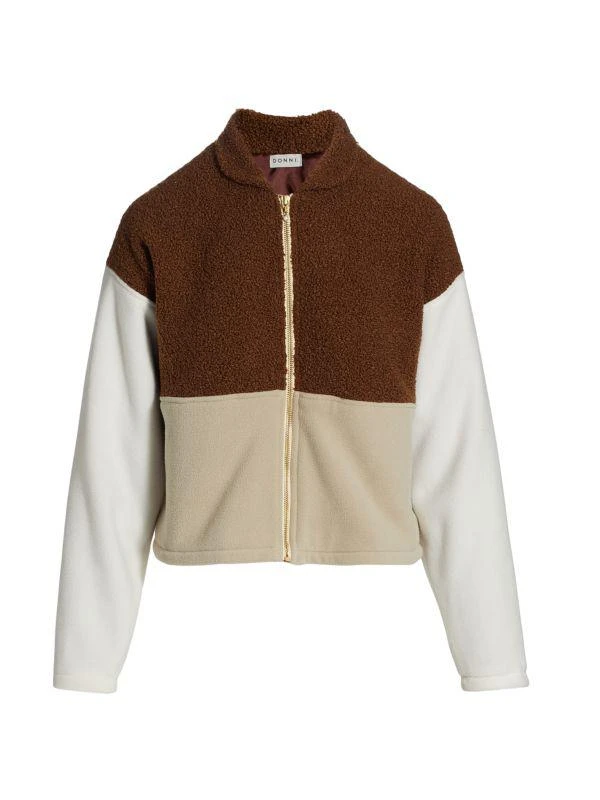 Donni. Tri-Tone Fleece Jacket 6