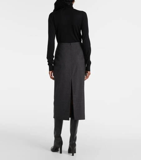 BLAZÉ MILANO Hunley Sussex checked wool pencil skirt 3