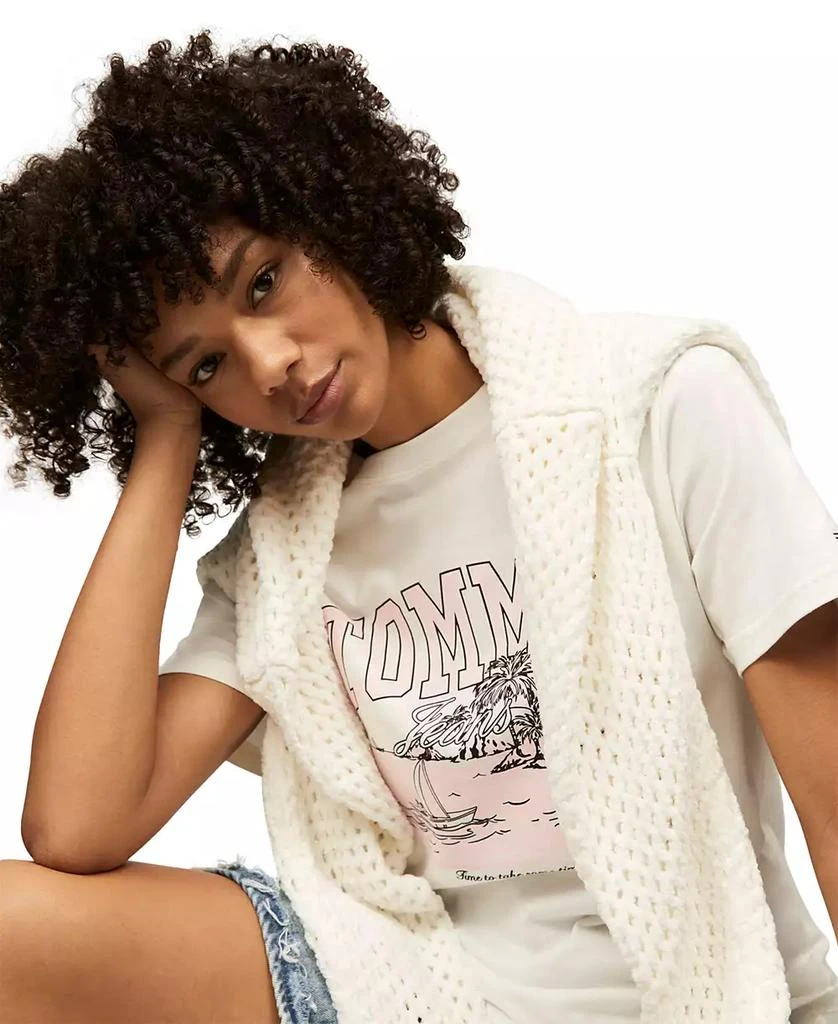 Tommy Jeans Women's Relaxed Tonal Tropics Graphic Tee 5