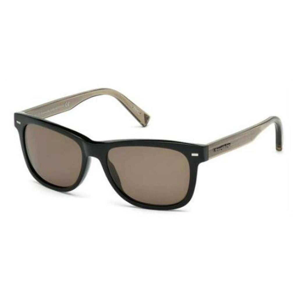 Zegna Zegna Women's Black Square Polarized Sunglasses 1